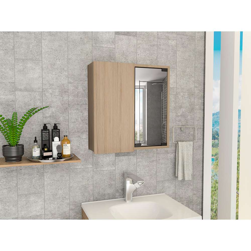 Gabinete Miro Rovere 50 cm con Dos Puertas y Espejo - Gabinetes | Bylmo