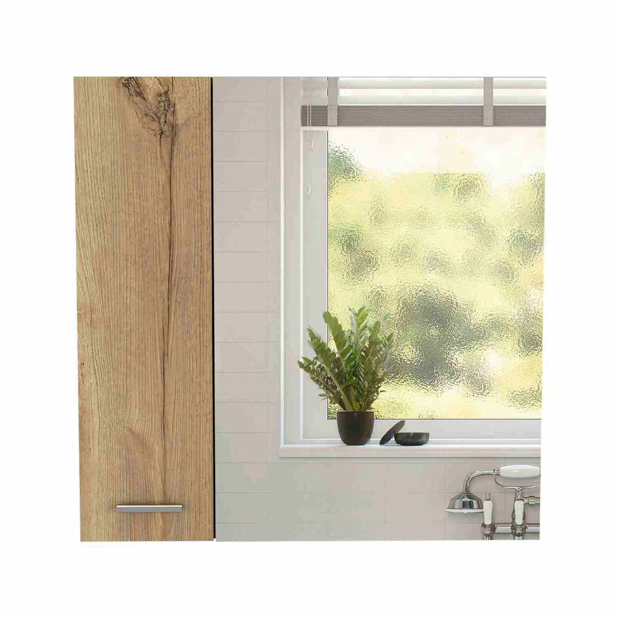 Gabinete de Baño Sines Duna 60x60cm Cuadrado con Espejo y con Dos Entrepaños - Gabinetes de Baño | Bylmo