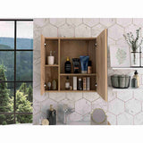 Gabinete de Baño Sines Duna 60x60cm Cuadrado con Espejo y con Dos Entrepaños - Gabinetes de Baño | Bylmo