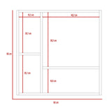 Gabinete de Baño Sines Duna 60x60cm Cuadrado con Espejo y con Dos Entrepaños - Gabinetes de Baño | Bylmo