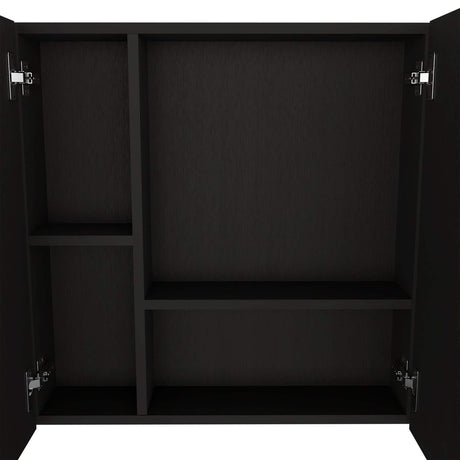 Gabinete de Baño Sines Plus Wengue 60x60cm Cuadrado con Espejo y con Dos Entrepaños - Gabinetes de Baño | Bylmo