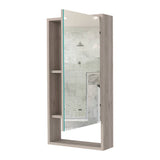 Gabinete de Baño Mariana Ceniza 45.5x90cm Rectangular con Espejo y con Dos Entrepaños - Gabinetes | Bylmo