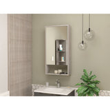 Gabinete de Baño Mariana Ceniza 45.5x90cm Rectangular con Espejo y con Dos Entrepaños - Gabinetes | Bylmo