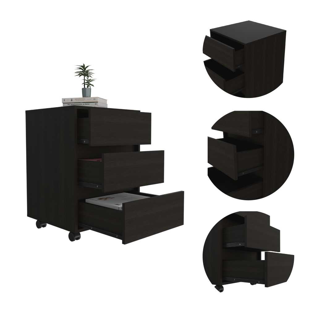 Archivador Artemisa Wengue 47 cm con Rodachines - Escritorios y Archivadores | Bylmo