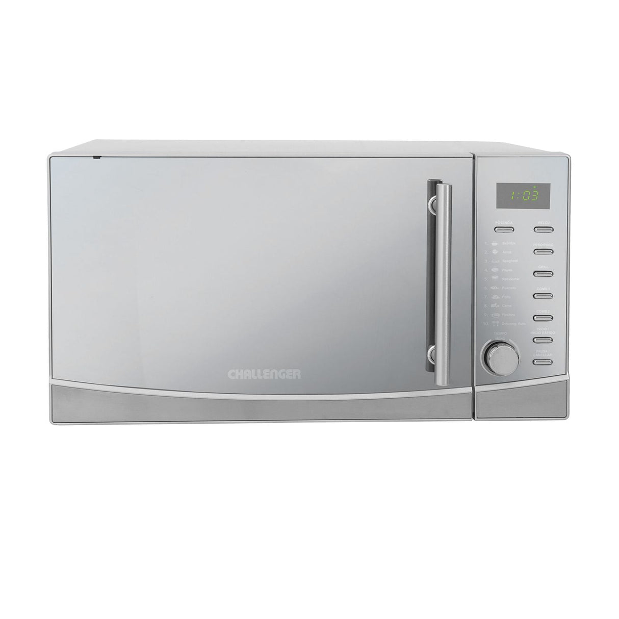 Horno Microondas Challenger Gris 53.5x41cm De Sobreponer y de 31 Litros - Cocinas | Bylmo