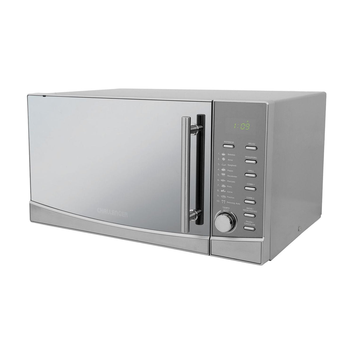 Horno Microondas Challenger Gris 53.5x41cm De Sobreponer y de 31 Litros - Cocinas | Bylmo