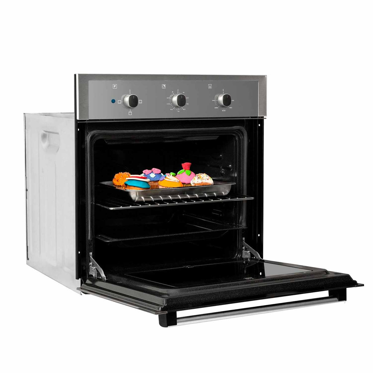 Horno de Empotrar Electrico Challenger Acero 60x60cm 53 Litros y con Temporizador - Electrodomesticos | Bylmo