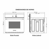 Horno de Empotrar Gas Natural Challenger Acero 60x60cm 53 Litros - Electrodomesticos | Bylmo