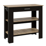 Mueble Auxiliar de Cocina Cala Wengue y Duna 101 cm con Un Cajón y Entrepaños - Muebles Organizadores | Bylmo