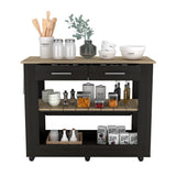 Mueble Auxiliar de Cocina Cala Blanco 116.8x92.7cm con Un Entrepaño y Cuatro Compartimientos - Cocinas | Bylmo