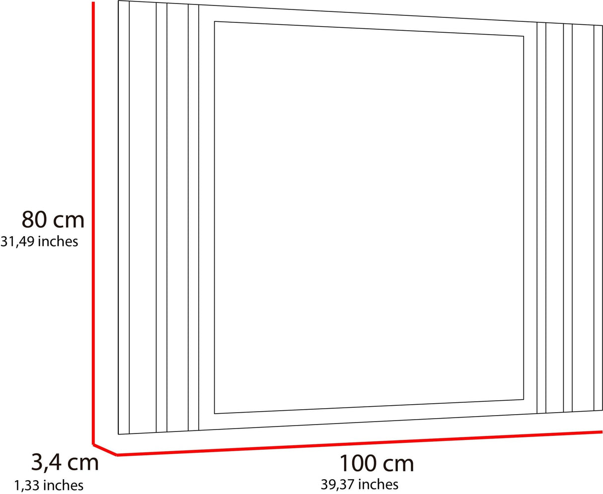 Espejo de Baño Led Apolo Plateado 100x80cm Rectangular con Sandblasting - Espejos de Baño | Bylmo