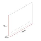 Espejo de Baño Osirirs Plateado 95x75cm Rectangular y con Iluminiación Led - Espejos de Baño | Bylmo