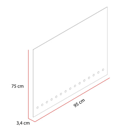 Espejo de Baño Osirirs Plateado 95x75cm Rectangular y con Iluminiación Led - Espejos de Baño | Bylmo