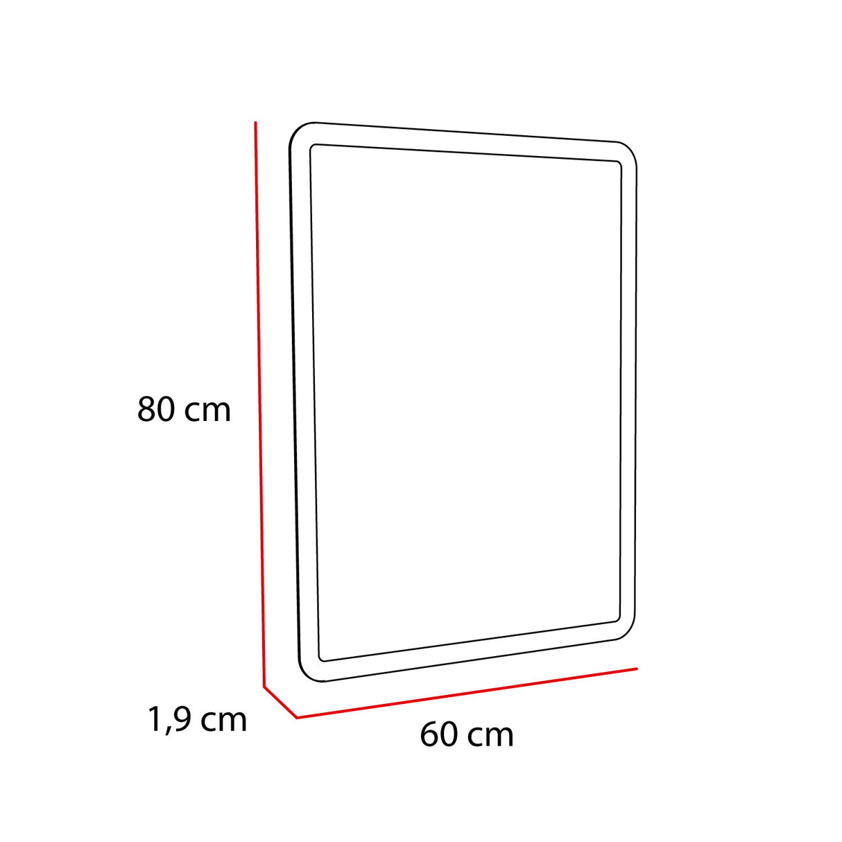Espejo de Baño Arezzo Plateado 60x80cm Rectangular con Sandblasting - Espejos de Baño | Bylmo