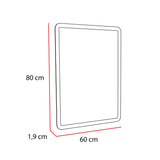 Espejo de Baño Arezzo Plateado 60x80cm Rectangular con Sandblasting - Espejos de Baño | Bylmo