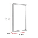 Espejo de Pared Trento Plateado 60x120cm Rectangular con Marco En Madera - Espejos Decorativos | Bylmo