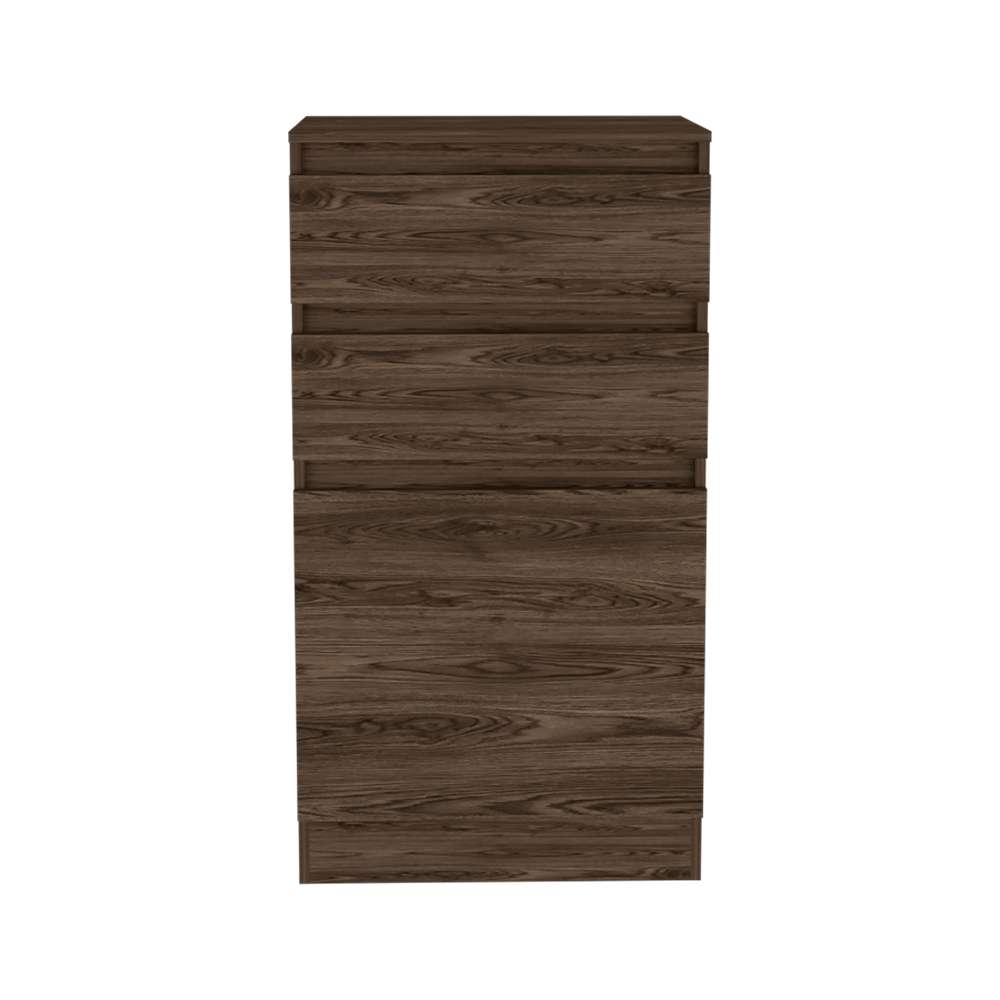 Cómoda Kamelot Coñac 59 cm con Espejo, Dos Cajones y Dos Puertas - Cajoneras | Bylmo