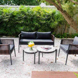 Comedor Brienz Chocolate y Gris 60 cm de Exterior - Comedores | Bylmo