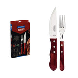 Juego de Cubiertos Jumbo Rojo 19x31cm de 4 Piezas Apto para Lavavajillas - Utensilios y Accesorios | Bylmo
