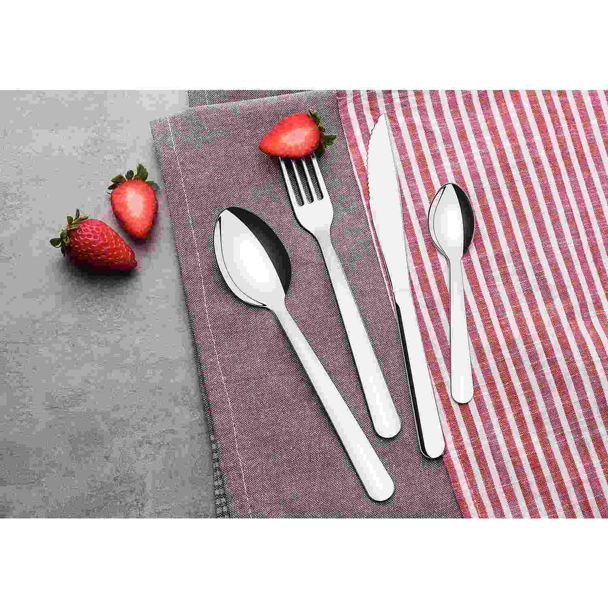 Juego de Cubiertos Malibu Gris 4x29cm de 24 Piezas Apto para Lavavajillas - Utensilios y Accesorios | Bylmo