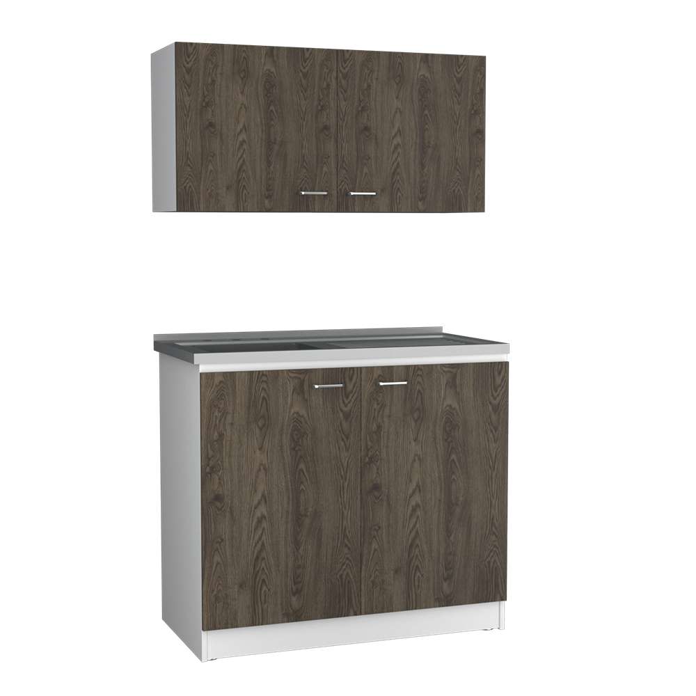 Cocina Nápoles Coñac 100 cm con Mesón - Cocinas | Bylmo