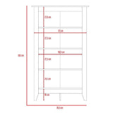 Biblioteca Essential Rovere 78x130cm con Diez Compartimientos - Bibliotecas | Bylmo