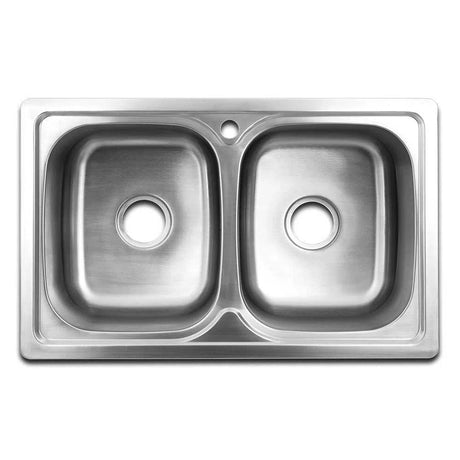 Lavaplatos de Empotrar Challenger Acero 80x18cm Rectangular Doble - Cocinas | Bylmo