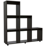 Biblioteca Escalera Salamanca Wengue 122.1x128.2cm con Seis Compartimientos - Bibliotecas | Bylmo