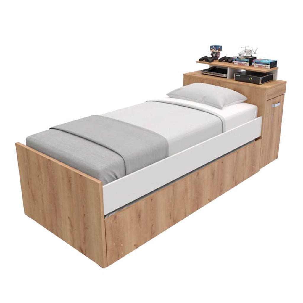 Cama Nido Sencilla 90 cm Duna y Blanco Mltifuncional - Camas | Bylmo