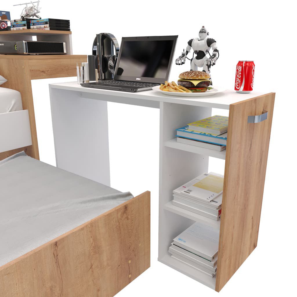 Cama Nido Sencilla 90 cm Duna y Blanco Mltifuncional - Camas | Bylmo