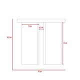 Mesa Athina Rovere y Siena 45 cm Rectangular - Mesas | Bylmo