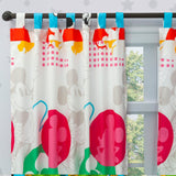 Combo Juego de Sabanas y Cortina Infantil Microfibra Doble 140 cm Blanco de Mickey de Colores - Ropa de Cama | Bylmo