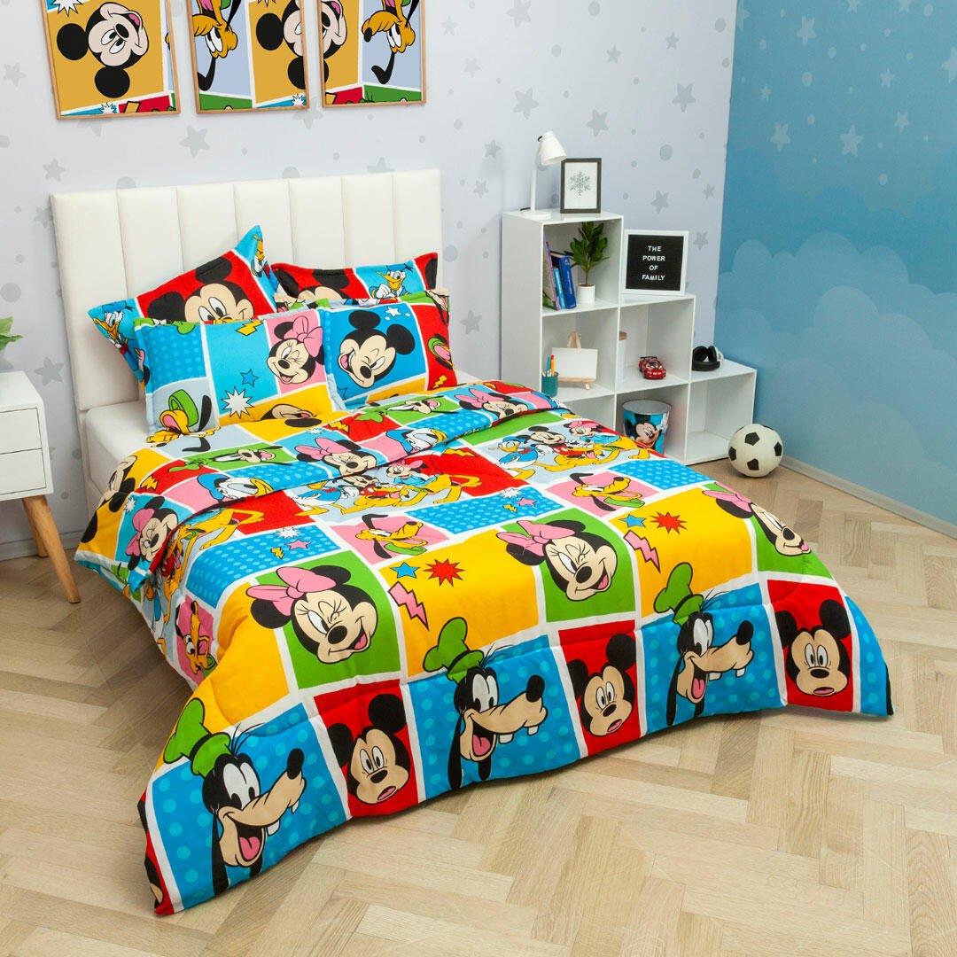 Cubrelecho Acolchado Infantil Multicolor para Cama Semidoble 120 X 190 Cm Doble Faz de Disney - Otros textiles | Bylmo