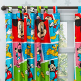 Combo Juego de Sabanas y Cortina Infantil Microfibra Doble 140 cm Blanco de Mickey y Sus Amigos - Ropa de Cama | Bylmo