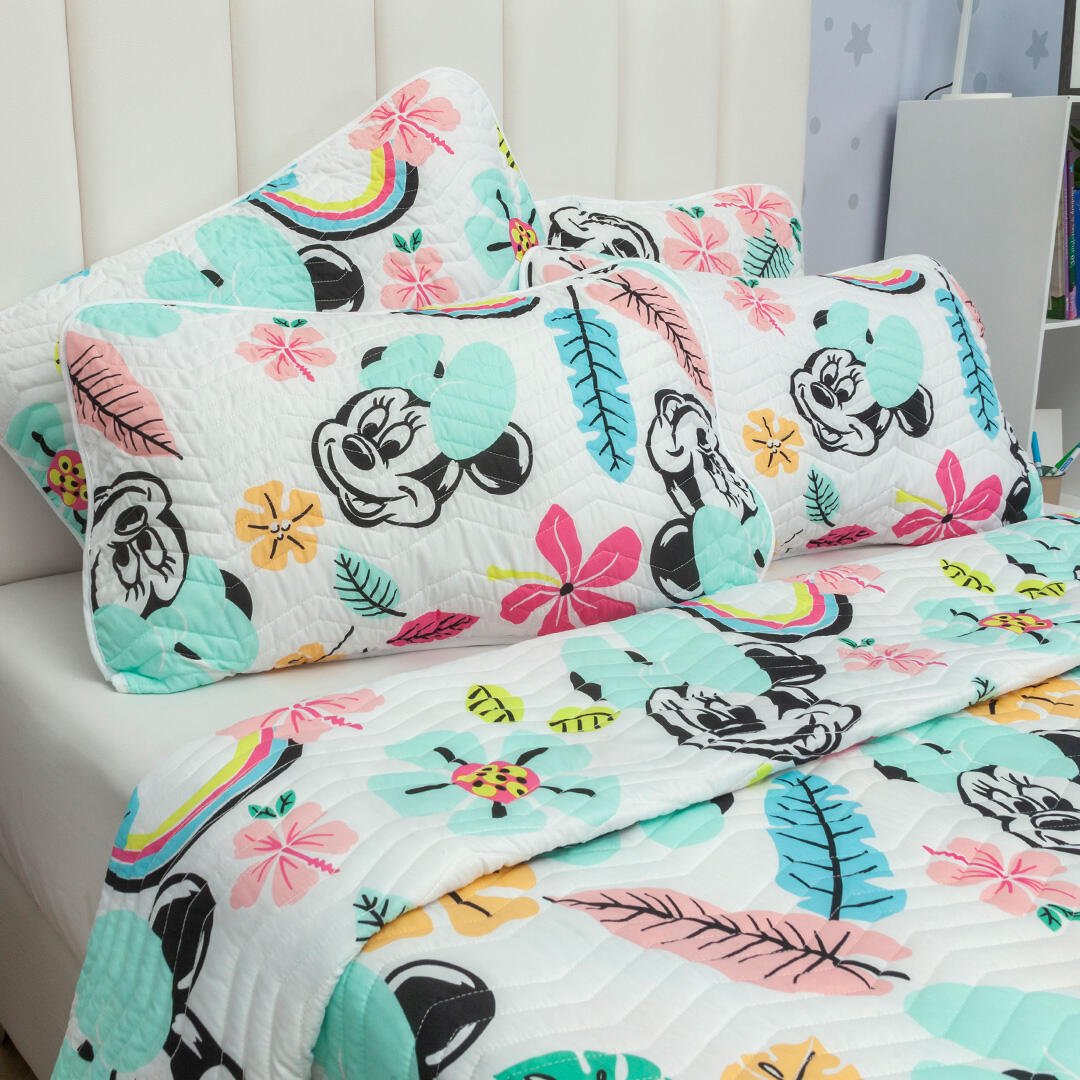 Cubrelecho Español Infantil Multicolor para Cama Semidoble 120 X 190 Cm Doble Faz de Minnie - Ropa de Cama | Bylmo