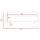 Mesa de Centro Eclipse Blanco 60x26cm Rectangular con Patas y con Compartimientos - Mesas | Bylmo