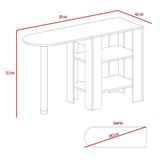 Mesa Nova Caramelo 120 cm con Entrepaños - Mesas | Bylmo