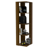Biblioteca Esquinera Amber Caramelo 44 cm con Entrepaños - Bibliotecas | Bylmo
