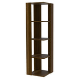 Biblioteca Esquinera Amber Caramelo 44 cm con Entrepaños - Bibliotecas | Bylmo