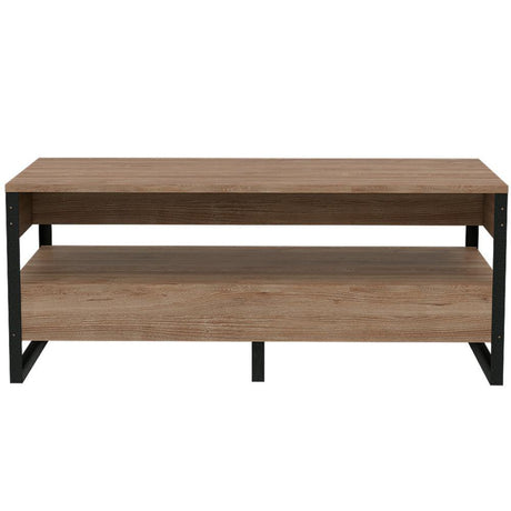 Mesa de Centro Magnum Miel 98x40.7cm Rectangular con Patas y con Compartimientos - Mesas | Bylmo