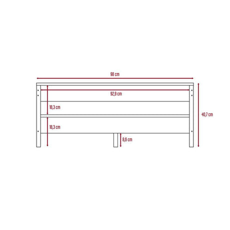 Mesa de Centro Magnum Miel 98x40.7cm Rectangular con Patas y con Compartimientos - Mesas | Bylmo