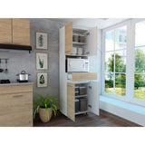 Mueble Microondas Gibraltar Rovere 62 cm con Cuatro Puertas y Un Cajón - Muebles Organizadores | Bylmo