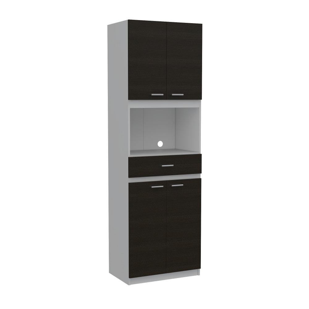 Modulo Microondas Bau Blanco Wengue - Bylmo