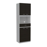 Modulo Microondas Bau Blanco Wengue - Bylmo