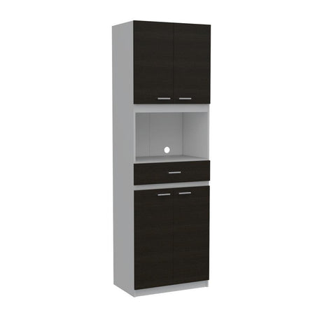Modulo Microondas Bau Blanco Wengue - Bylmo