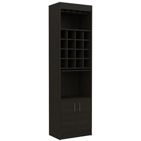 Bar Beijing Wengue 51x180cm con Un Cajón y con Dieciséis Portabotellas - Bares | Bylmo
