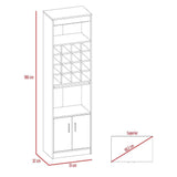 Bar Beijing Wengue 51x180cm con Un Cajón y con Dieciséis Portabotellas - Bares | Bylmo