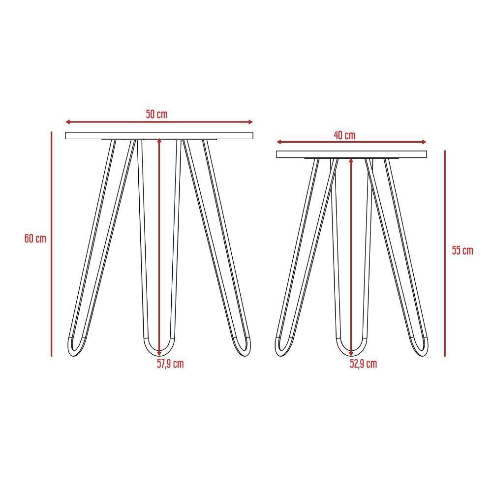 Set x2 Mesas Mamba Wengue 50 cm - Mesas | Bylmo