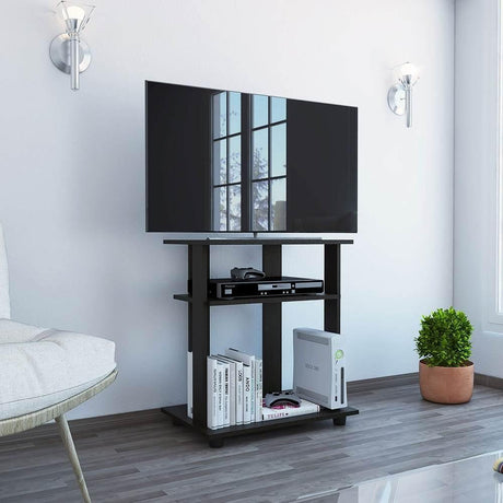 Mesa para TV Super Eco Wengue 60x67cm Para TV Hasta 22 Pulgadas sin Cajones y con Patas - Muebles para TV | Bylmo