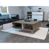 Mesa Alina Duna y Blanco 95 cm con Una Puerta - Mesas | Bylmo